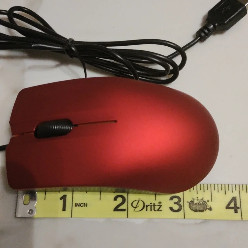 Guiheng Wired Mouse,‎ USB Mouse for Right or Left Hand, Ergonomic Red NW…